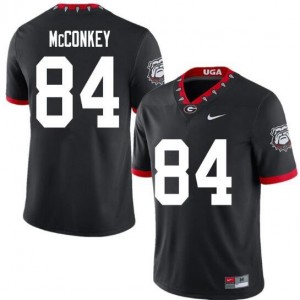Men Georgia Bulldogs #84 Ladd McConkey Black Game College Football Jersey 139285-773