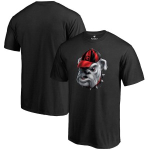 Men Georgia Bulldogs Midnight Mascot Black College Football T-Shirt 927843-156