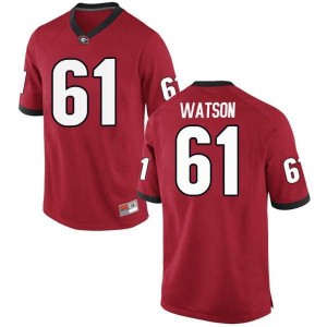 Men Georgia Bulldogs #61 Blake Watson Red Replica College Football Jersey 511875-899