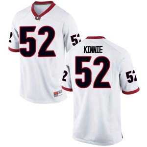 Men Georgia Bulldogs #52 Cameron Kinnie White Game College Football Jersey 935238-484