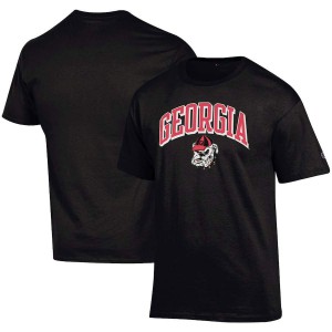 Men Georgia Bulldogs Black Champion Logo Arch Over College Football T-Shirt 518193-813