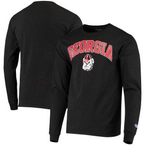 Men Georgia Bulldogs Black Champion Long Sleeve Campus Classic College Football T-Shirt 991771-701
