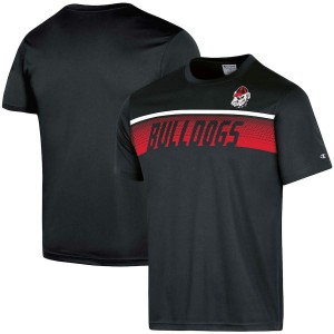 Men Georgia Bulldogs Black Champion Impact College Football T-Shirt 289989-259