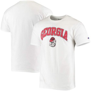 Men Georgia Bulldogs White Champion Classic Campus College Football T-Shirt 309485-920