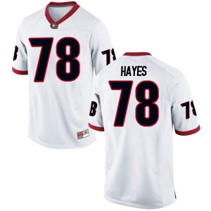 Men Georgia Bulldogs #78 D'Marcus Hayes White Replica College Football Jersey 625833-844
