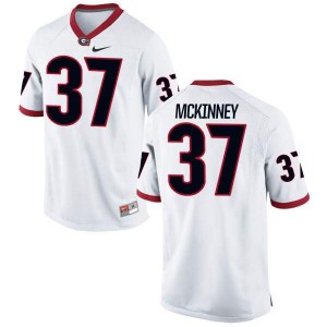 Men Georgia Bulldogs #37 Jordon McKinney White Game College Football Jersey 459531-517