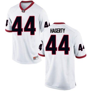 Men Georgia Bulldogs #94 Michael Hagerty White Replica College Football Jersey 914419-251