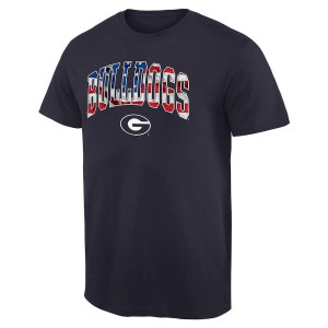 Men Georgia Bulldogs Banner Arch Navy College Football T-Shirt 933055-749