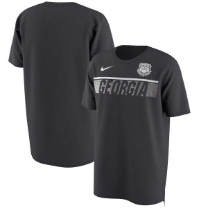 Men Georgia Bulldogs Momentum Pack Performance Drop Tail Anthracite College Football T-Shirt 989624-469