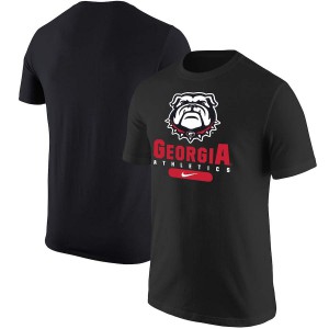 Men Georgia Bulldogs Athletics Stack Black College Football T-Shirt 765148-201