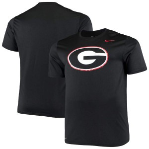 Men Georgia Bulldogs Big & Tall Legend Primary Black Performance Logo College Football T-Shirt 536591-573