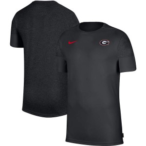 Men Georgia Bulldogs Coaches Performance Black College Football T-Shirt 737920-433