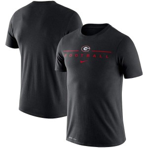 Men Georgia Bulldogs Icon Black Word Performance College Football T-Shirt 996347-341