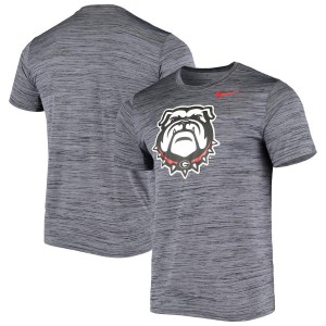 Men Georgia Bulldogs Logo Black Velocity Legend Performance College Football T-Shirt 357774-373