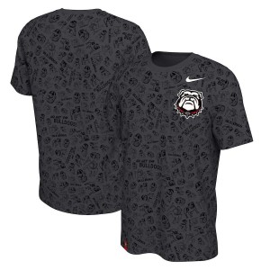 Men Georgia Bulldogs Mascot 100th Anniversary All Over Print Black College Football T-Shirt 644084-510
