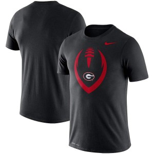 Men Georgia Bulldogs Performance Football Black Legend Icon College Football T-Shirt 366782-500