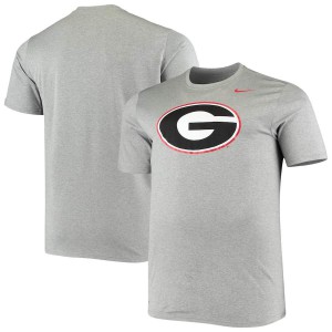 Men Georgia Bulldogs Big & Tall Legend Primary Heathered Charcoal Performance Logo College Football T-Shirt 653041-404