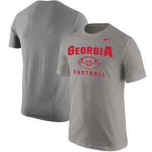 Men Georgia Bulldogs Gray Heathered Football Oopty Oop College Football T-Shirt 596795-500