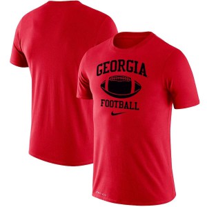 Men Georgia Bulldogs Big & Tall Legend Retro Football Performance Red College Football T-Shirt 176415-863
