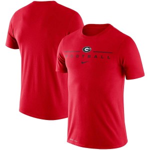 Men Georgia Bulldogs Icon Red Word Performance College Football T-Shirt 168273-562