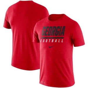 Men Georgia Bulldogs Icon Red Wordmark Performance College Football T-Shirt 578858-497