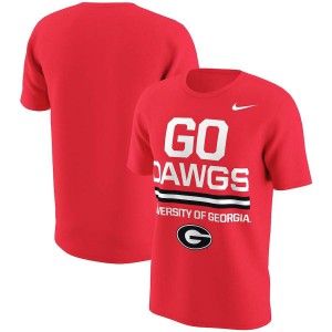 Men Georgia Bulldogs Local Verbiage Performance Red College Football T-Shirt 226594-877