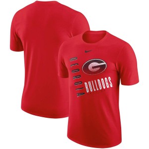 Men Georgia Bulldogs Performance Cotton Just Do It Red College Football T-Shirt 621078-850