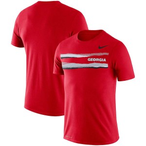 Men Georgia Bulldogs Performance Cotton Mezzo Red College Football T-Shirt 324730-363