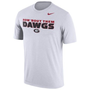 Men Georgia Bulldogs Legend Authentic Local Dri-FIT White College Football T-Shirt 598185-696