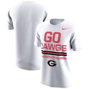 Men Georgia Bulldogs Local Verbiage Performance White College Football T-Shirt 354223-133