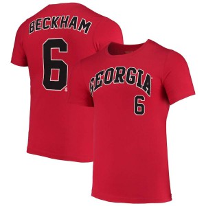 Men Georgia Bulldogs Red Original Retro Brand Gordon Beckham Baseball Name & Number College Football T-Shirt 774628-573
