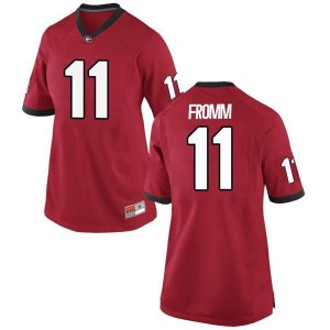Women Georgia Bulldogs #11 Jake Fromm Red Game College Football Jersey 908631-938