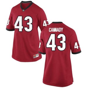 Women Georgia Bulldogs #43 Jehlen Cannady Red Game College Football Jersey 815137-164