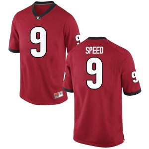 Youth Georgia Bulldogs #9 Ameer Speed Red Game College Football Jersey 336609-694