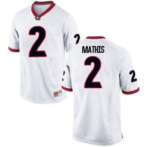 Youth Georgia Bulldogs #2 D'Wan Mathis White Game College Football Jersey 895116-119