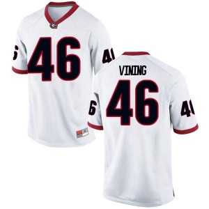 Youth Georgia Bulldogs #46 George Vining White Game College Football Jersey 607338-785