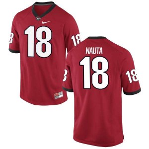 Youth Georgia Bulldogs #18 Isaac Nauta Red Authentic College Football Jersey 379165-760
