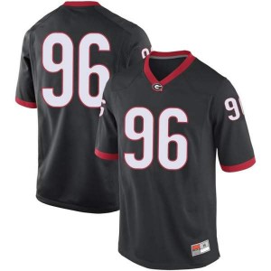 Youth Georgia Bulldogs #96 Jack Podlesny Black Game College Football Jersey 517878-990