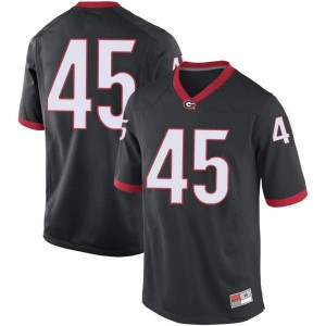 Youth Georgia Bulldogs #45 Kurt Knisely Black Game College Football Jersey 496471-456
