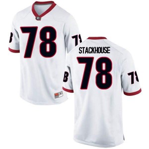 Youth Georgia Bulldogs #78 Nazir Stackhouse White Game College Football Jersey 487180-929