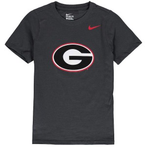 Youth Georgia Bulldogs Cotton Anthracite Logo College Football T-Shirt 918662-383