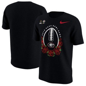 Youth Georgia Bulldogs College Football Playoff 2018 Rose Bowl Bound Illustrated Black College Football T-Shirt 150725-309