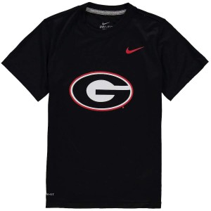 Youth Georgia Bulldogs Logo Black Legend Dri-FIT College Football T-Shirt 768593-236