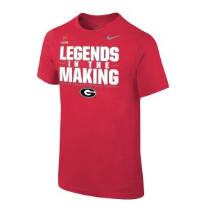 Youth Georgia Bulldogs 2017 College Football Playoff Bound Legends in the Making Red College Football T-Shirt 971666-767