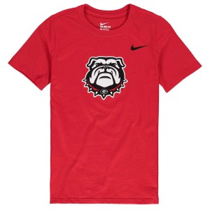 Youth Georgia Bulldogs Alternate Red Cotton Logo College Football T-Shirt 462386-889