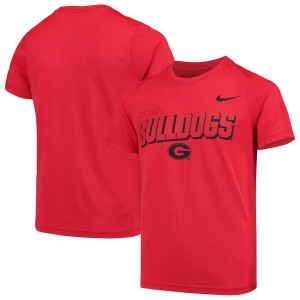 Youth Georgia Bulldogs Legend Lift Sideline Performance Red College Football T-Shirt 981892-801