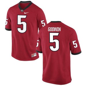 Youth Georgia Bulldogs #5 Terry Godwin Red Authentic College Football Jersey 202900-726