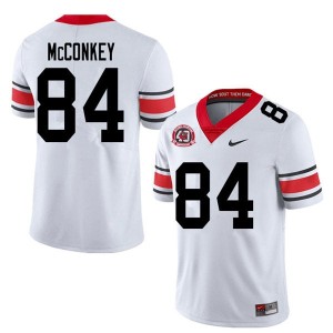 Men Georgia Bulldogs #84 Ladd McConkey White Game College Football Jersey 124556-572