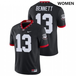 Women Georgia Bulldogs #13 Stetson Bennett Black Game College Football Jersey 575653-821