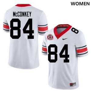 Women Georgia Bulldogs #84 Ladd McConkey White Game College Football Jersey 551671-699